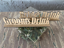 Load image into Gallery viewer, Bride and Groom Drink Sign
